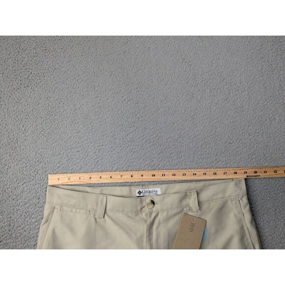 Columbia XCO Pants Mens 36x32 (Meas 37.5x31.5) Beige Chino Zip Pocket UPF 50 - Picture 12 of 16